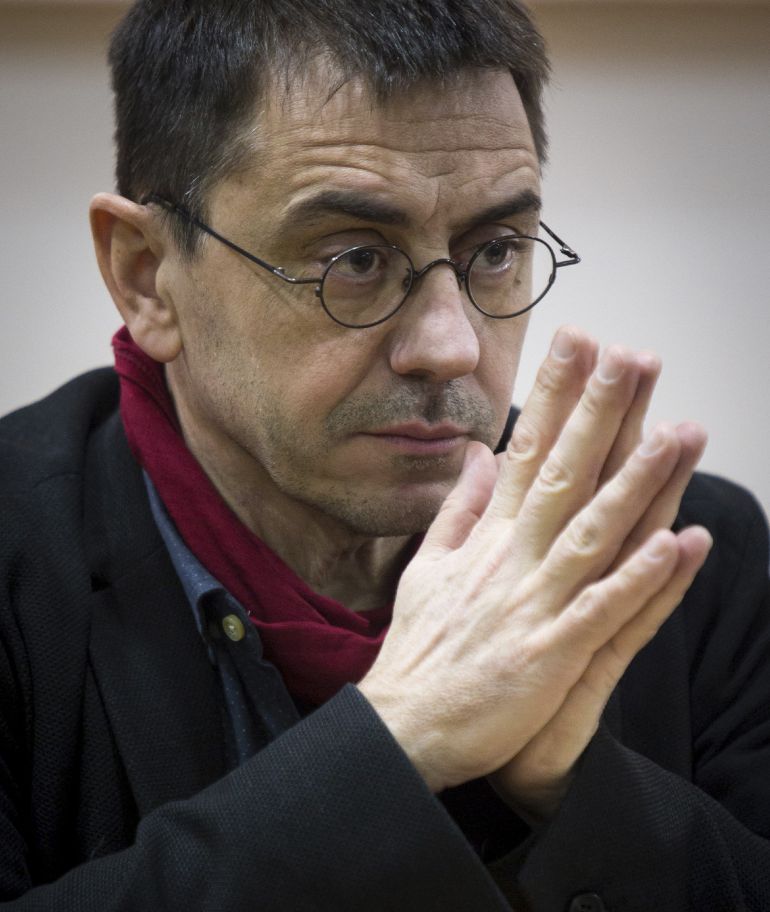 El fundador de Podemos Juan Carlos Monedero en un acto político el pasado domingo en Valencia. El fundador de Podemos Juan Carlos Monedero en un acto político el pasado domingo en Valencia.
