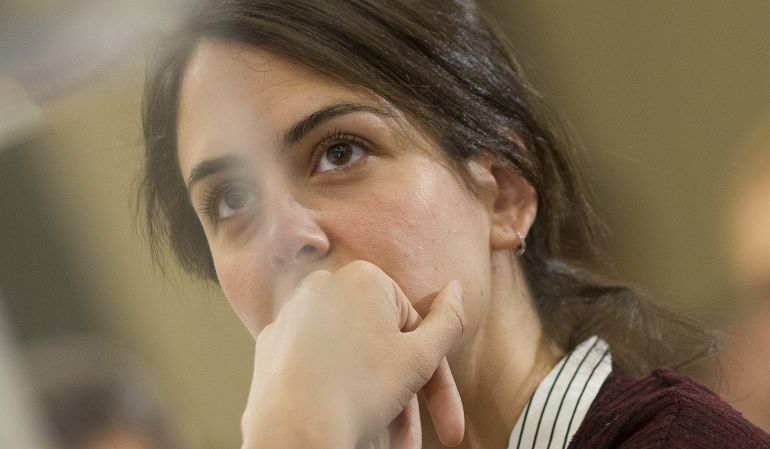 Rita Maestre, durante un desayuno informativo celebrado en Madrid el pasado 18 de abril de 2016. Rita Maestre, durante un desayuno informativo celebrado en Madrid el pasado 18 de abril de 2016.