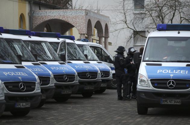 Gran despliegue policial en Griesheim Gran despliegue policial en Griesheim