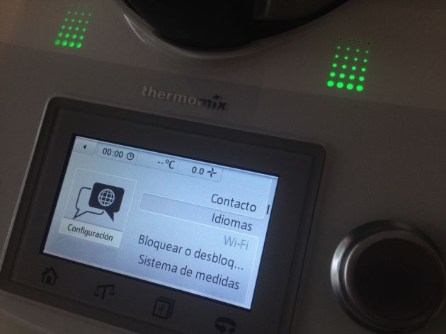 La pantalla del TM5, durante el proceso de configuración. La pantalla del TM5, durante el proceso de configuración.