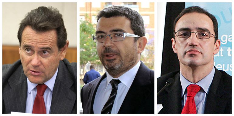 Fotografías del presidente del Puerto de Barcelona, Sixte Cambra (i), el exdirigente de CDC Francesc Sánchez (c) y el exteniente alcalde de Barcelona Antoni Vives (d) que figuran entre los detenidos por la Guardia Civil Fotografías del presidente del Puerto de Barcelona, Sixte Cambra (i), el exdirigente de CDC Francesc Sánchez (c) y el exteniente alcalde de Barcelona Antoni Vives (d) que figuran entre los detenidos por la Guardia Civil