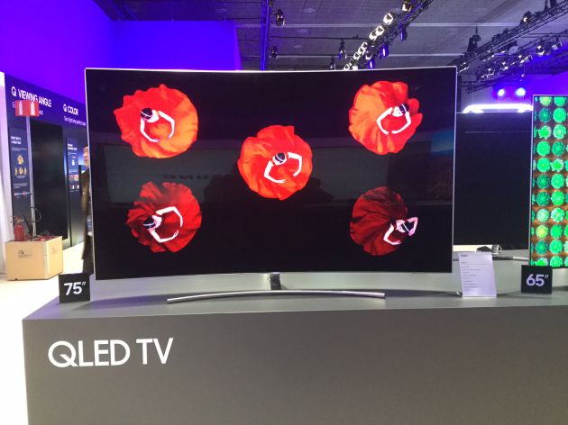 Una imagen de la intensidad cromática del sistema QLED Una imagen de la intensidad cromática del sistema QLED