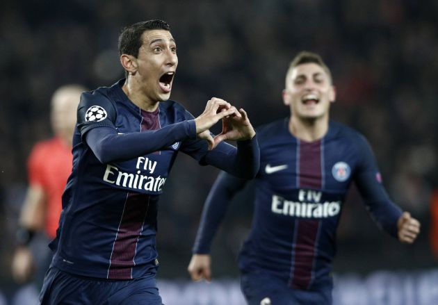 Di María celebra su primer gol de la noche Di María celebra su primer gol de la noche