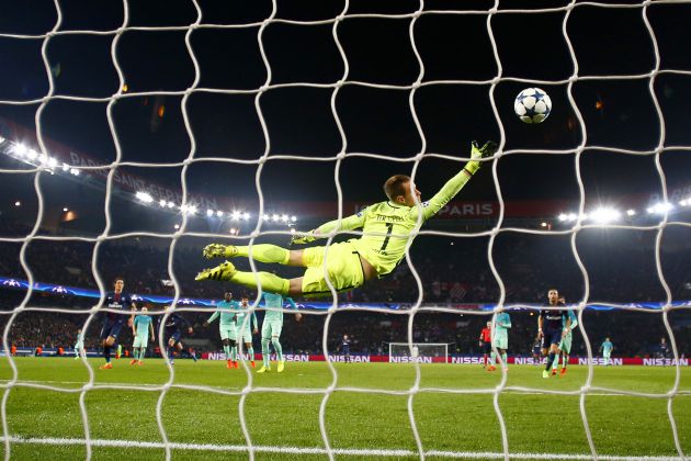 Di María la puso en la escuadra, imposible para Ter Stegen Di María la puso en la escuadra, imposible para Ter Stegen
