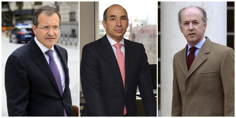 Fotos de archivo del presidente de Abengoa, Antonio Fornieles (i); el ex consejero delegado Manuel Sánchez Ortega (c), y el expresidente de la compañía Felipe Benjumea (d) Fotos de archivo del presidente de Abengoa, Antonio Fornieles (i); el ex consejero delegado Manuel Sánchez Ortega (c), y el expresidente de la compañía Felipe Benjumea (d)