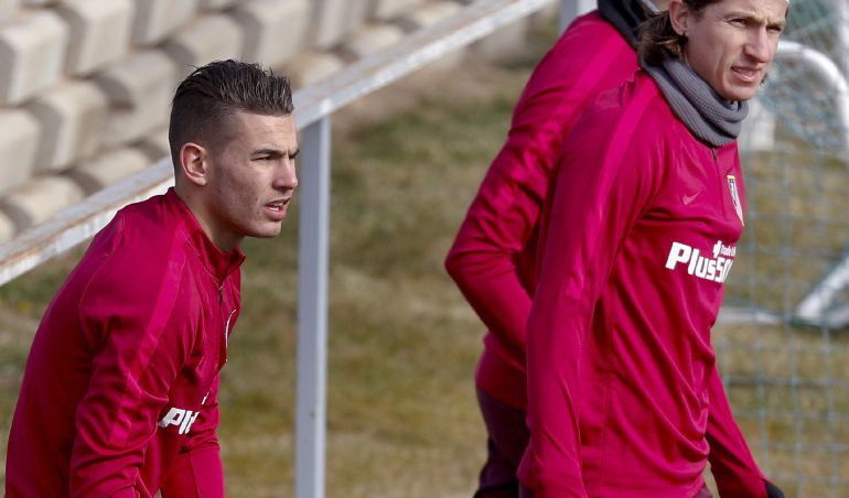 Lucas Hernández durante un entrenamiento con el Atlético de Madrid. Lucas Hernández durante un entrenamiento con el Atlético de Madrid.