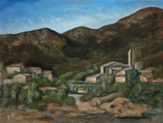 Óleo 'Varallo vecchio' de Carlo Carrà, 1924. Óleo 'Varallo vecchio' de Carlo Carrà, 1924.