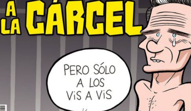 Portada del número 2.074 de 'El Jueves', dedicado a la sentencia del 'caso Nóos'. Portada del número 2.074 de 'El Jueves', dedicado a la sentencia del 'caso Nóos'.