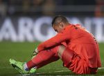 VILLARREAL, SPAIN - FEBRUARY 26: Sergio Asenjo of Villarreal lies on the pitch injured during the La Liga match between Villarreal CF and Real Madrid at Estadio de la Ceramica on February 26, 2017 in Villarreal, Spain. (Photo by Fotopress/Getty Images)