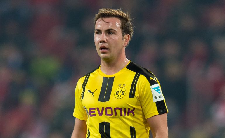 Mario Götze, durante una de sus últimas apariciones con el Borussia Dortmund Mario Götze, durante una de sus últimas apariciones con el Borussia Dortmund