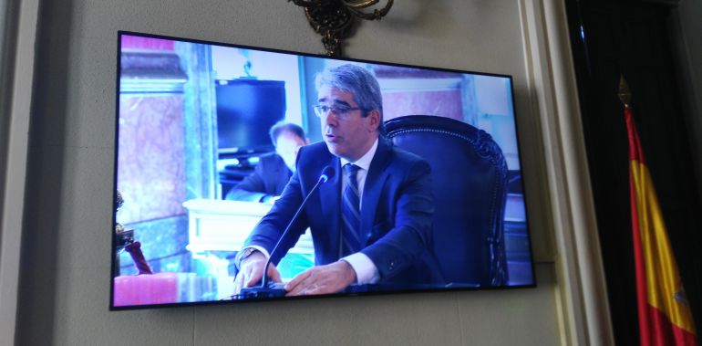 Francesc Homs durante su alegato final en el juicio Francesc Homs durante su alegato final en el juicio