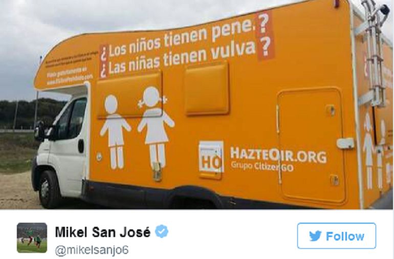 La autocaravana que tanta polémica ha suscitado en el perfil de Twitter de San José La autocaravana que tanta polémica ha suscitado en el perfil de Twitter de San José