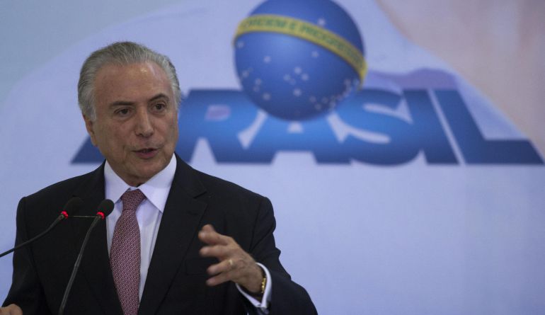 El presidente de Brasil Michel Temer. El presidente de Brasil Michel Temer.