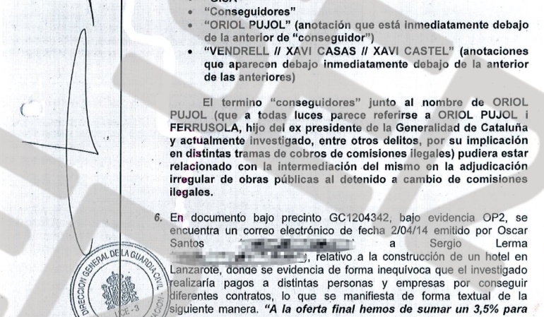 Los últimos informes de Guardia Civil y Fiscalía Anticorrupción señalan también al hijo menor de los Pujol, Oriol Pujol, como “conseguidor” de obra pública. Los últimos informes de Guardia Civil y Fiscalía Anticorrupción señalan también al hijo menor de los Pujol, Oriol Pujol, como “conseguidor” de obra pública.