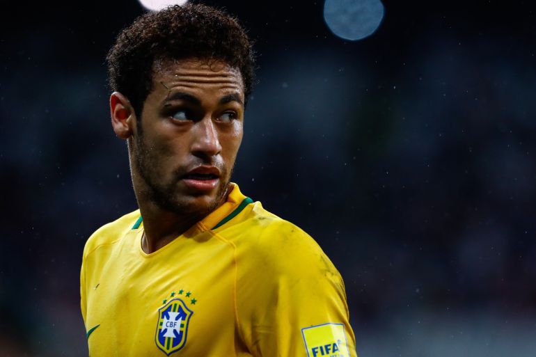 Neymar, durante un partido con Brasil Neymar, durante un partido con Brasil
