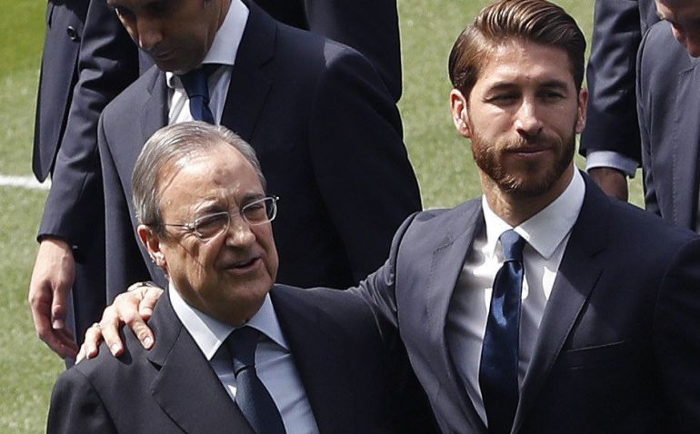 Florentino Pérez y Sergio Ramos Florentino Pérez y Sergio Ramos