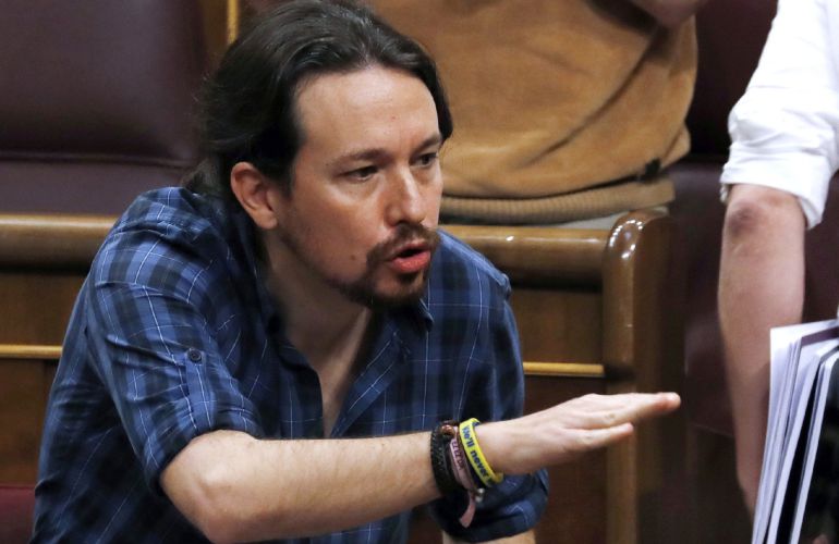 Pablo Iglesias, en el Congreso de los Diputados. Pablo Iglesias, en el Congreso de los Diputados.
