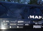 Autobús del Borussia Dortmund después de las explosiones