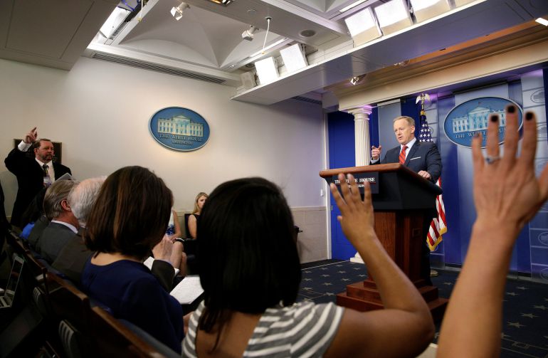 Rueda de prensa de Sean Spicer en la Casa Blanca Rueda de prensa de Sean Spicer en la Casa Blanca