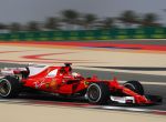 BAHRAIN, BAHRAIN - APRIL 14: Sebastian Vettel of Germany driving the (5) Scuderia Ferrari SF70H on track during practice for the Bahrain Formula One Grand Prix at Bahrain International Circuit on April 14, 2017 in Bahrain, Bahrain. (Photo by Clive Mason/Getty Images)