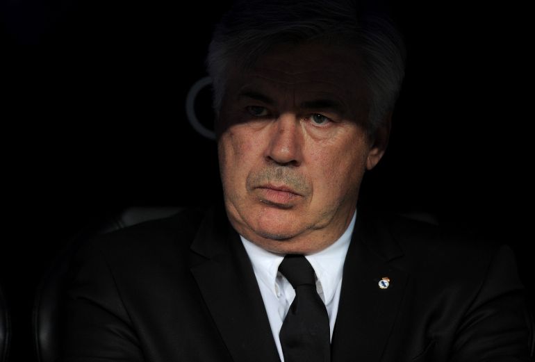 Ancelotti, en el banquillo del Bernabéu durante su etapa en el Real Madrid Ancelotti, en el banquillo del Bernabéu durante su etapa en el Real Madrid