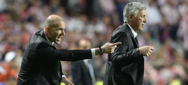 Zidane, junto a Ancelotti en la época del italiano como técnico del Madrid Zidane, junto a Ancelotti en la época del italiano como técnico del Madrid