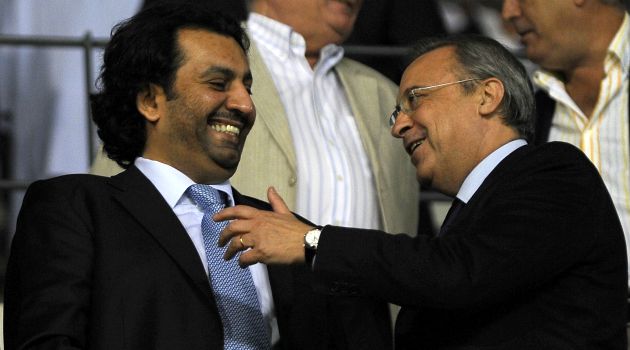 El presidente del Málaga, Abdullah Al Thani, durante un partido ante el Real Madrid El presidente del Málaga, Abdullah Al Thani, durante un partido ante el Real Madrid