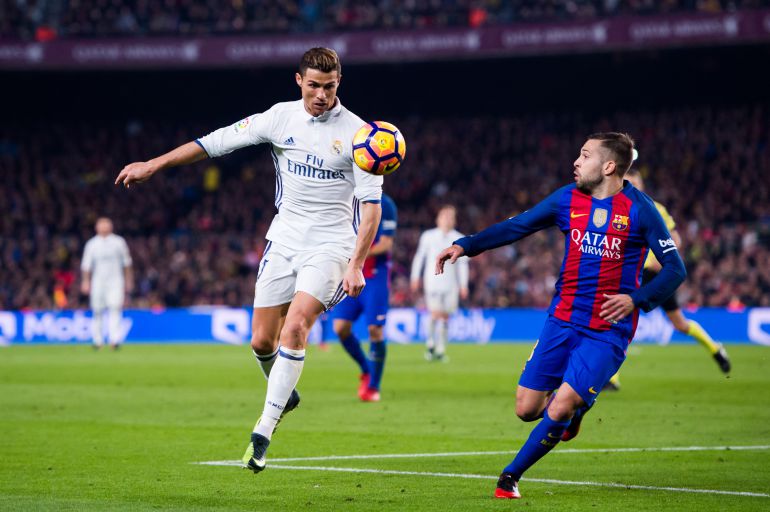 Cristiano, ante Jordi Alba Cristiano, ante Jordi Alba