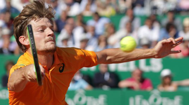 David Goffin, durante un punto en su partido de cuartos ante Djokovic David Goffin, durante un punto en su partido de cuartos ante Djokovic