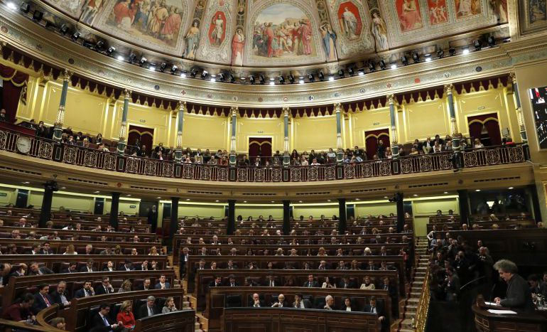Imagen del hemiciclo en el Congreso de los Diputados. Imagen del hemiciclo en el Congreso de los Diputados.