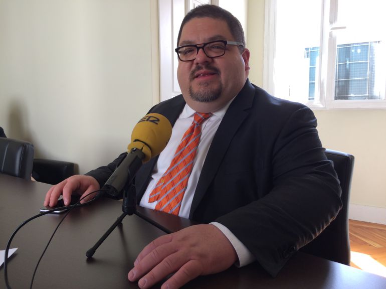 Mark Hugo López en un momento de la entrevista en la sede de The Hispanic Council Mark Hugo López en un momento de la entrevista en la sede de The Hispanic Council