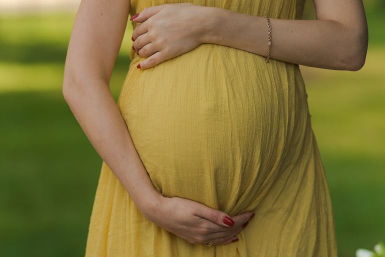 Imagen de una mujer embarazada. Imagen de una mujer embarazada.