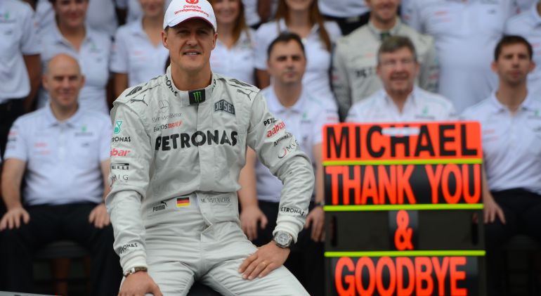 Michael Schumacher, en Interlagos en 2012. Michael Schumacher, en Interlagos en 2012.