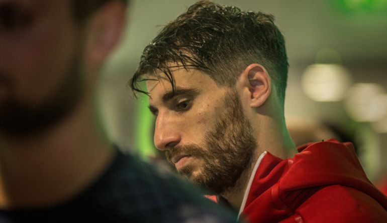 Javi Martínez, pensativo en un acto del Bayern Munich Javi Martínez, pensativo en un acto del Bayern Munich
