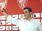 GRA140. BILBAO, 24/05/2017.- El técnico Ernesto Valverde ha comparecido hoy ante los medios de comunicación para despedirse como entrenador del Athletic de Bilbao , en el que ha permanecido durante su segunda época en el banquillo de San Mamés durante cuatro temporadas. EFE/Luis Tejido