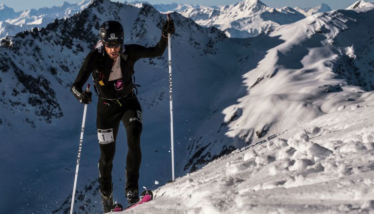 Kilian Jornet durante una prueba de esquí en el mes de marzo Kilian Jornet durante una prueba de esquí en el mes de marzo