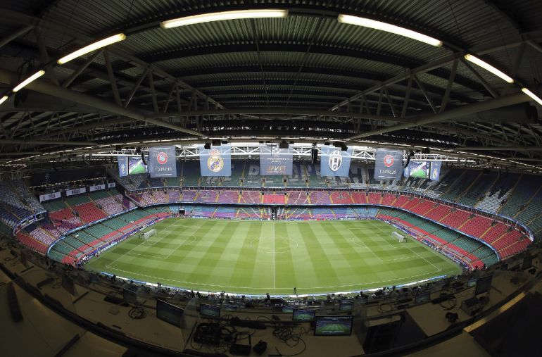 El estadio de Cardiff ya está preparado para acoger la final de la Champions League El estadio de Cardiff ya está preparado para acoger la final de la Champions League
