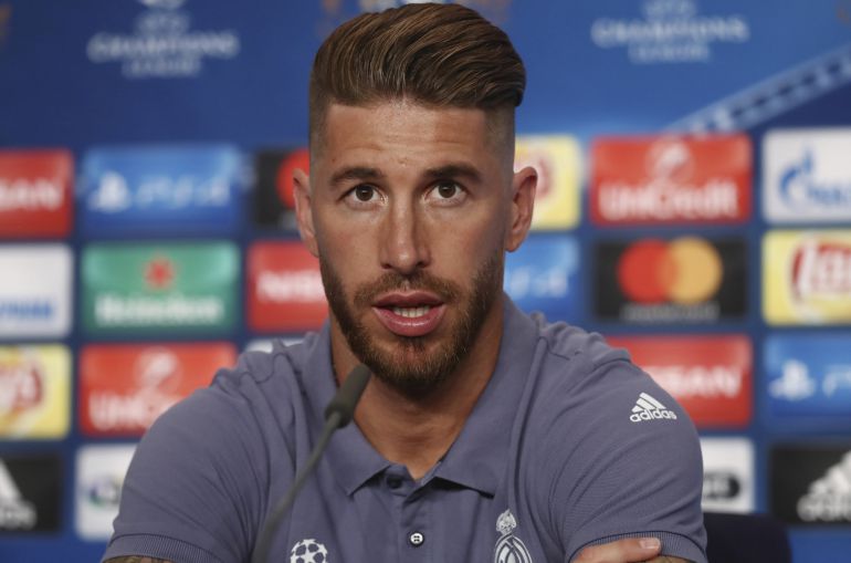 Sergio Ramos durante la rueda de prensa Sergio Ramos durante la rueda de prensa
