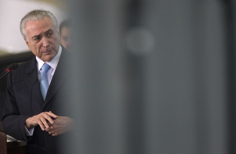El presidente de Brasil, Michel Temer. El presidente de Brasil, Michel Temer.