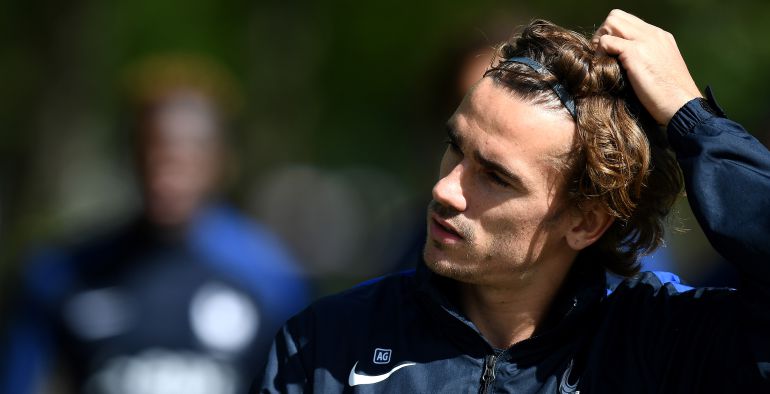 Antoine Griezmann durante la concentración con Francia Antoine Griezmann durante la concentración con Francia