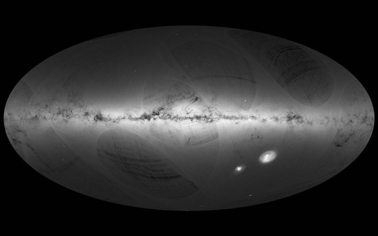 Imagen publicadapor la Agencia Espacial Europea que muestra el mapa tridimensional más detallado de la Vía Láctea, nuestra galaxia. Imagen publicadapor la Agencia Espacial Europea que muestra el mapa tridimensional más detallado de la Vía Láctea, nuestra galaxia.