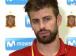 Piqué durante una rueda de prensa con España