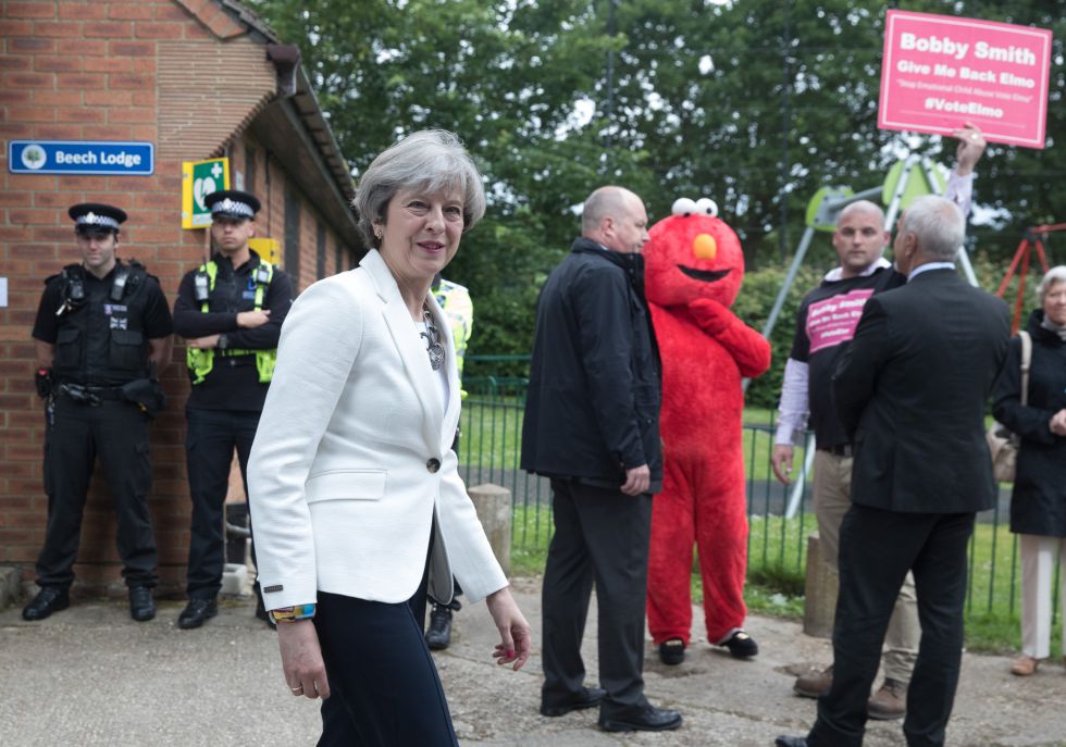 Theresa May líder del Partido Conservador acude las jornadas electorales de 2017. Theresa May líder del Partido Conservador acude las jornadas electorales de 2017.