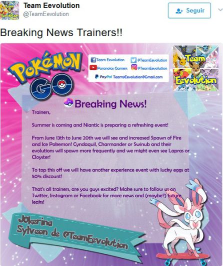 El equipo de Pokémon Go informando de las novedades que tendrán lugar este verano. El equipo de Pokémon Go informando de las novedades que tendrán lugar este verano.