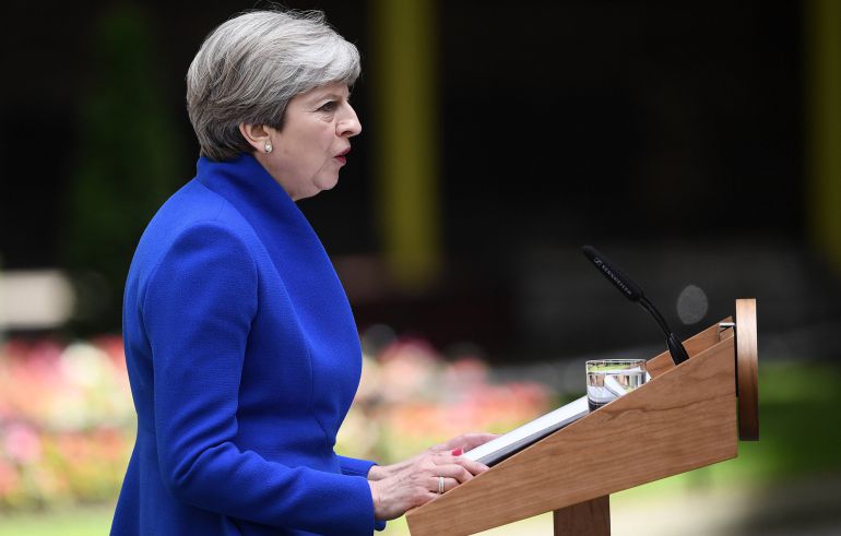 La primera ministra Theresa May. La primera ministra Theresa May.