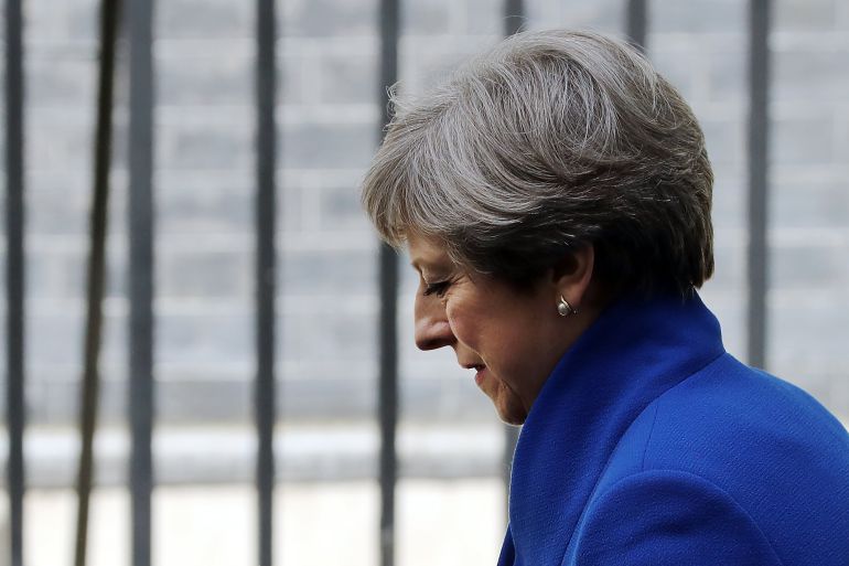Theresa May tras comparecer en la puerta de Downing Street Theresa May tras comparecer en la puerta de Downing Street
