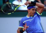 PARIS, FRANCE - JUNE 09: Rafael Nadal of Spain plays a forehand during the mens singles semi-final match against Dominic Thiem of Austria on day thirteen of the 2017 French Open at Roland Garros on June 9, 2017 in Paris, France. (Photo by Julian Finney/Getty Images)