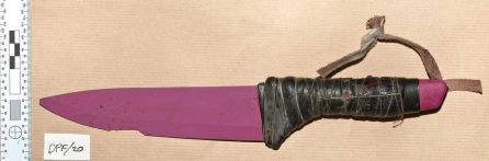 Cuchillo utilizado por los terroristas el pasado sábado en Londres. Cuchillo utilizado por los terroristas el pasado sábado en Londres.