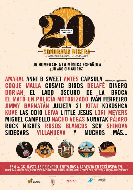 Cartel Sonorama 2017. Cartel Sonorama 2017.