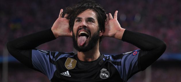 Isco celebra un gol Isco celebra un gol